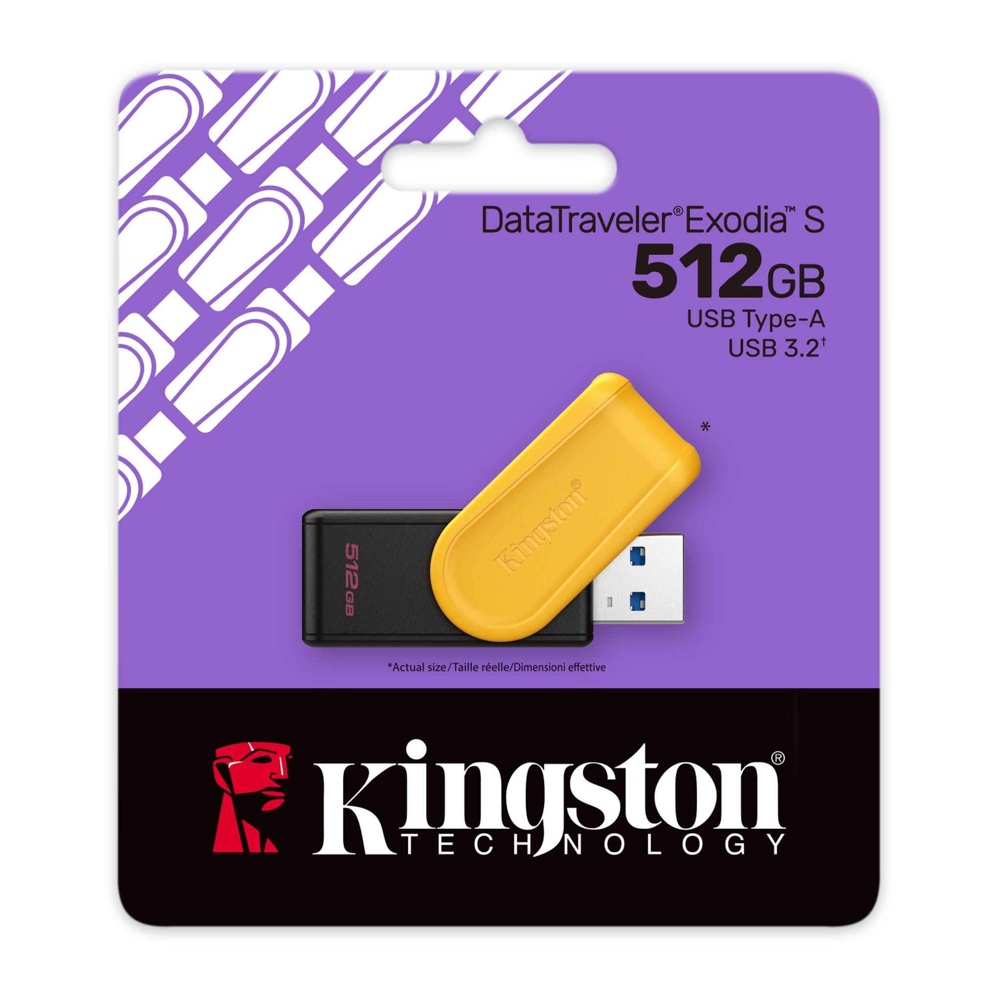 Kingston DataTraveler Exodia S USB Flash Drive Entry-level USB 3.2 Gen 1 - 512GB Kingston DataTraveler Exodia S USB Flash Drive Entry-level USB 3.2 Gen 1 - 512GB